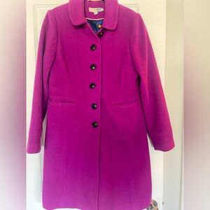 Boden Jewel Purple Wool Coat